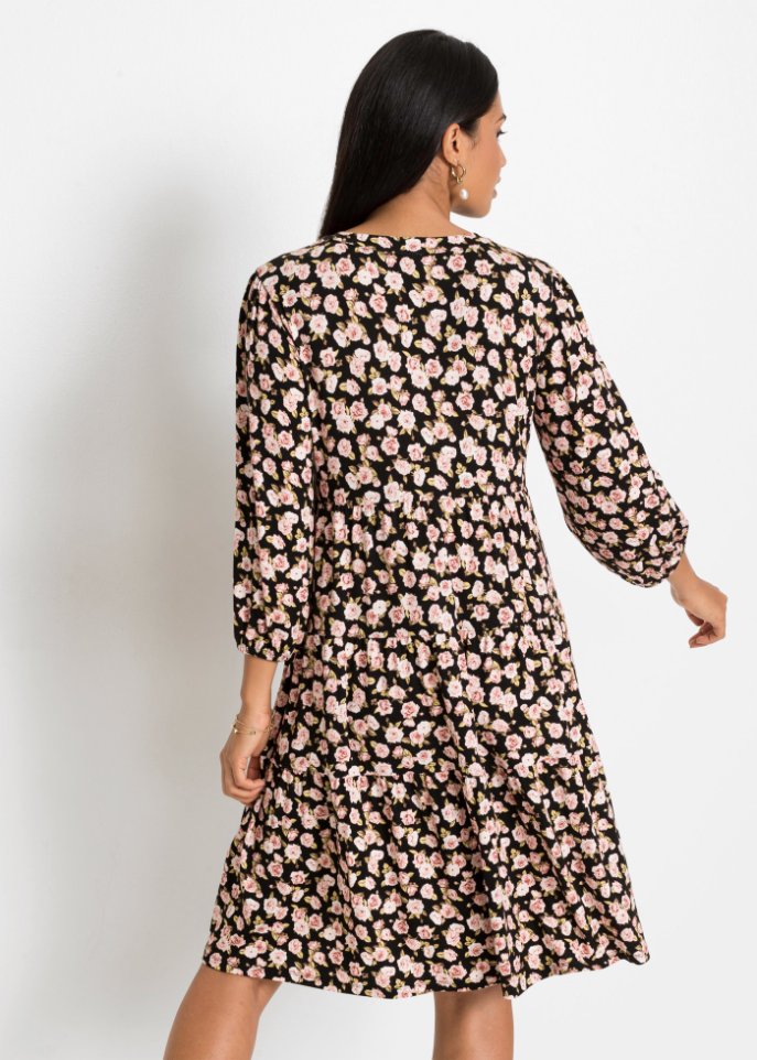 Bedrucktes Tunika-Kleid aus nachhaltiger Viskose