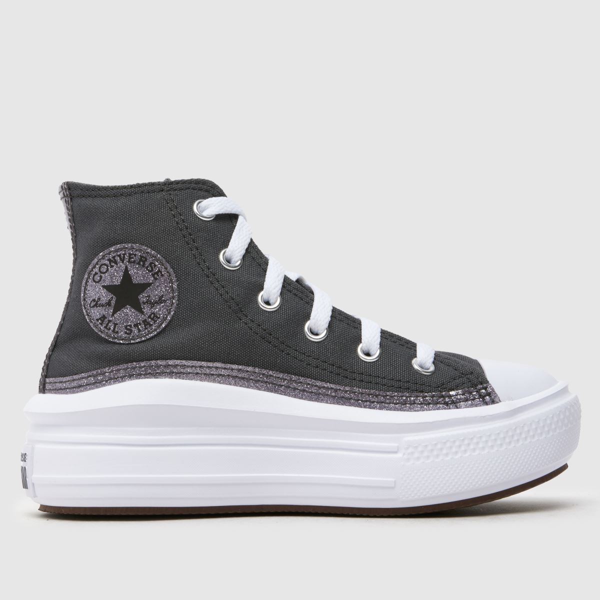 Converse svarta all star move hi glitter flickor juniorsneakers