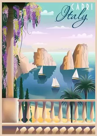 Puzzle 1000 Teile - Postkarte aus Capri