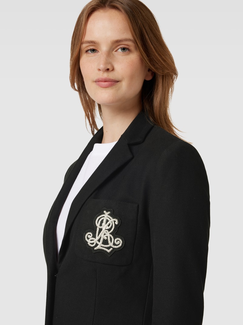 Blazer mit Label-Detail Modell 'ANFISA' in schwarz