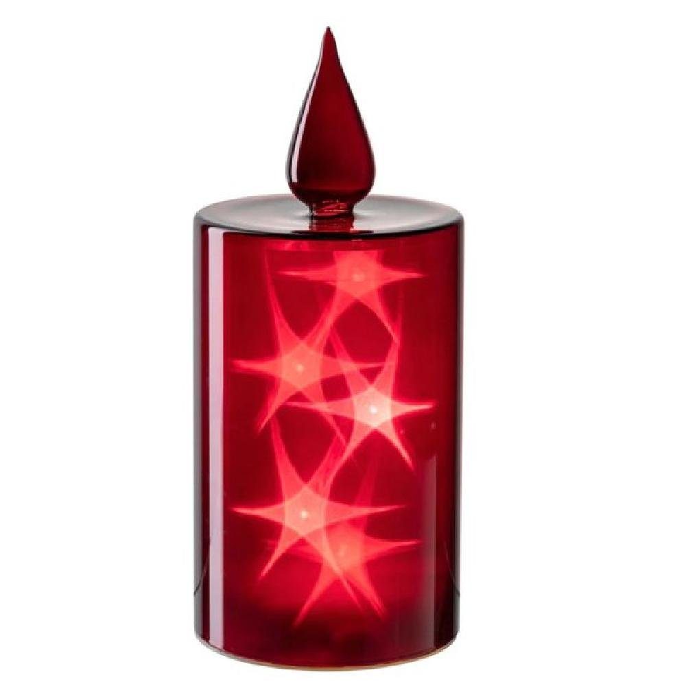 LEONARDO Windlicht Leonardo LED Kerze Autentico Rot (21cm)