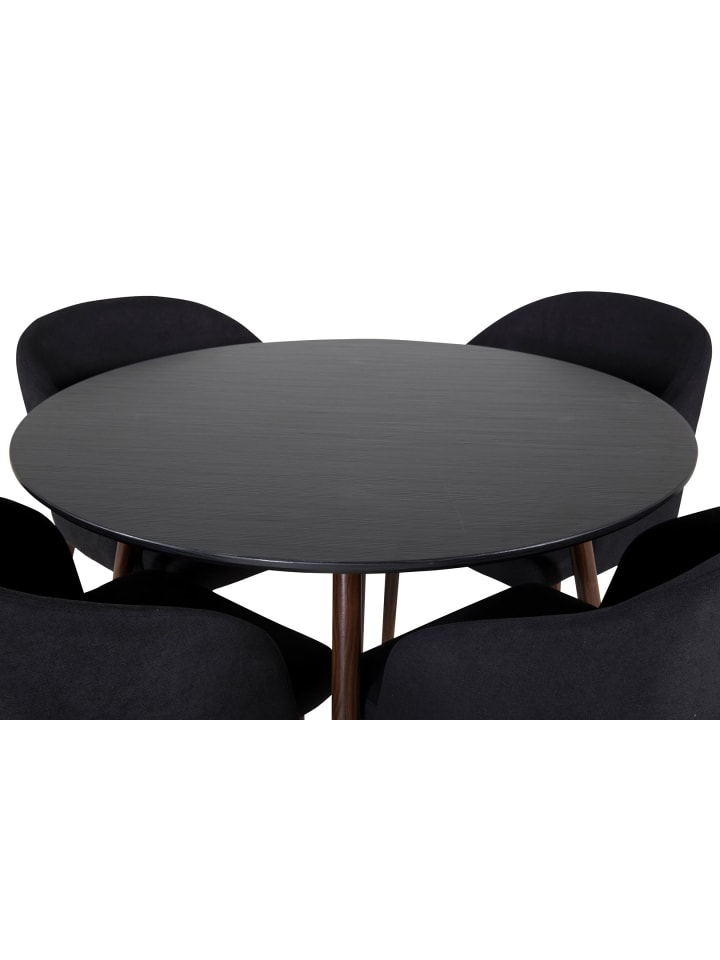 ebuy24 Essgruppe Plaza 37 (5-teilig) Schwarz 100 x 100 cm günstig kaufen onesize