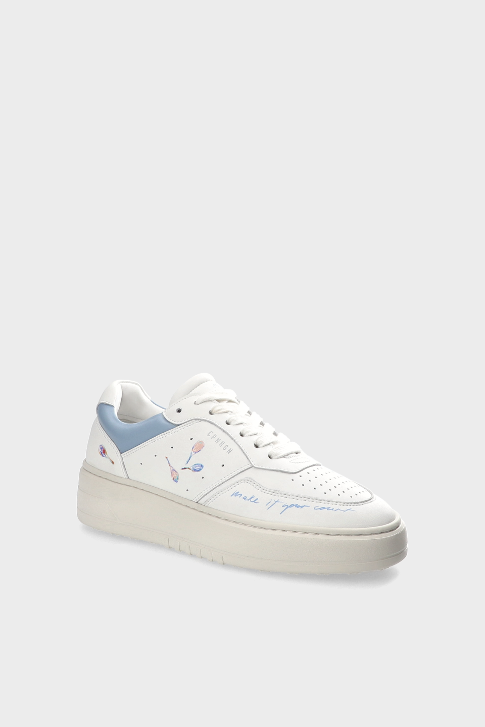 CPH MELBOURNE - leather - white/light blue