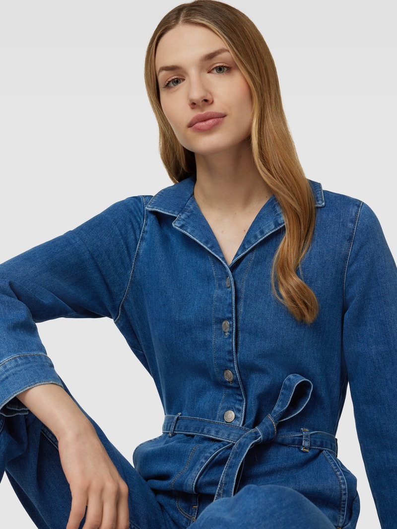 Jumpsuit mit Reverskragen Modell 'STEFANIE' in blau