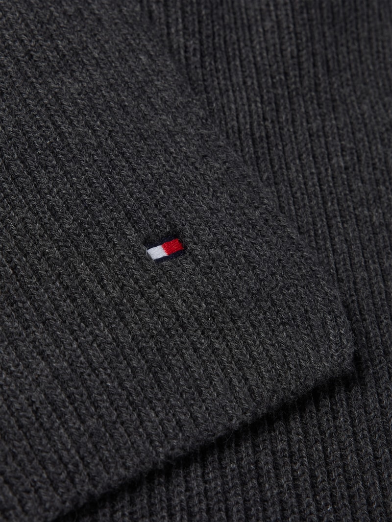 Schal mit Label-Stitching Modell 'ESSENTIAL FLAG' in anthrazit
