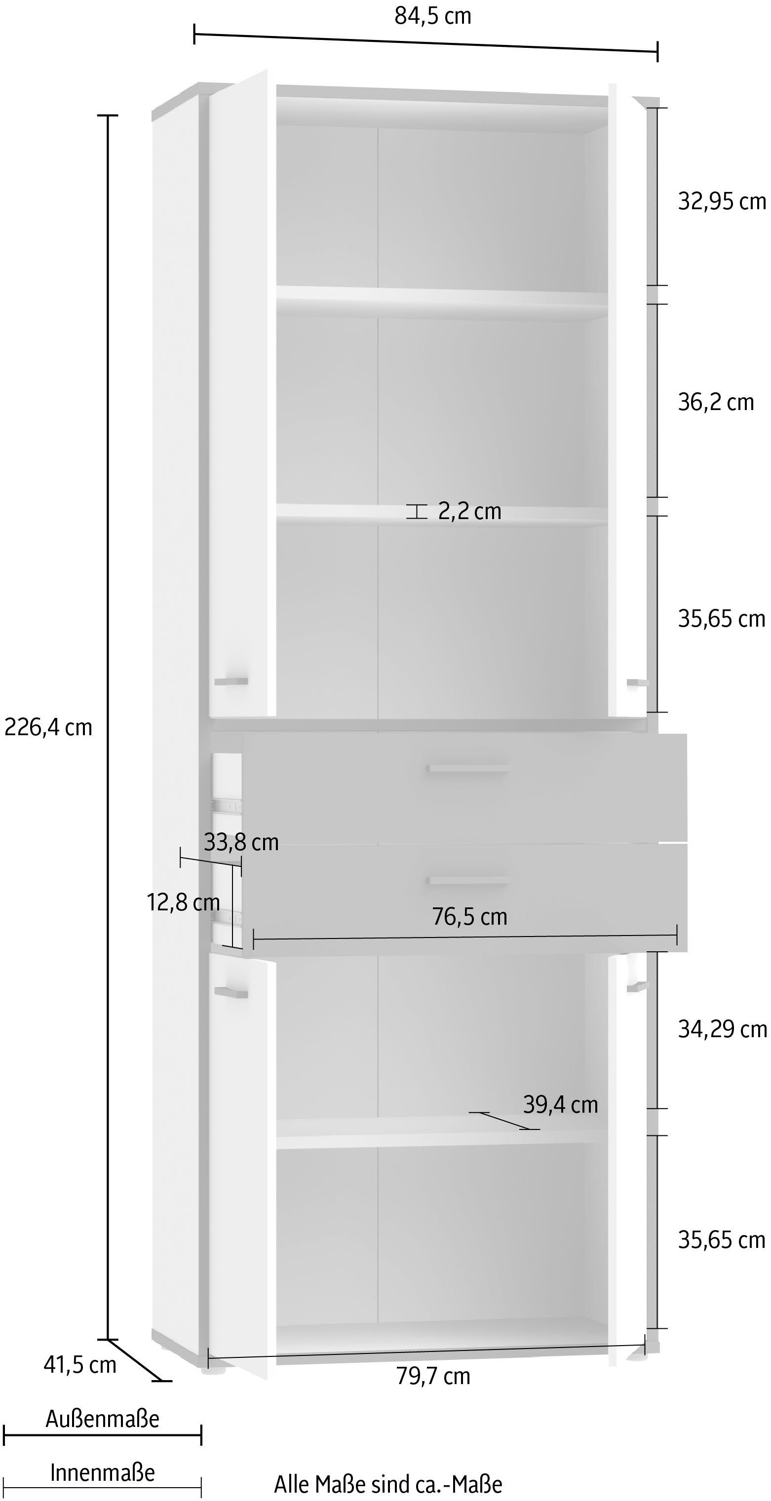 FORTE Aktenschrank Keflav Breite 84,5 cm