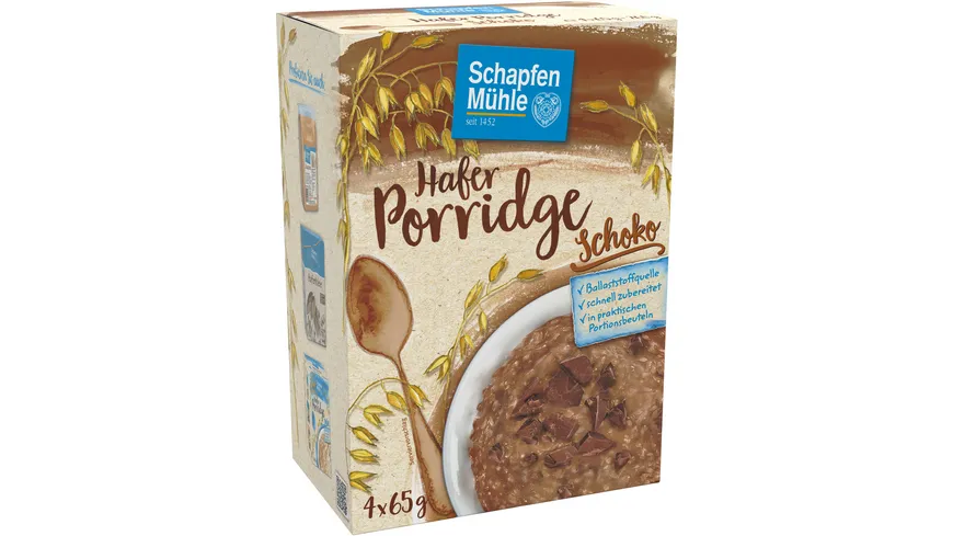 SchapfenMühle Hafer-Porridge Schoko 260 g