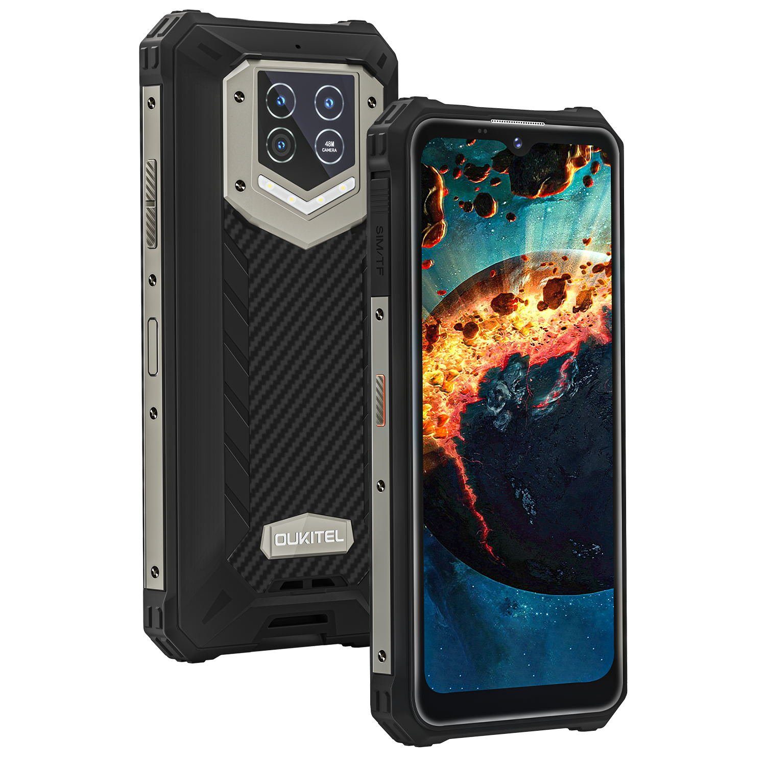 OUKITEL WP 15, 5G-[Außentelefon], 128GB ROM, 15600 mAh Akku, Dual-SIM Smartphone (8 GB Speicherplatz, Android 11, 6.52'' HD+ Display, 8M Frontkamera, 48M Hauptkamera hinten)