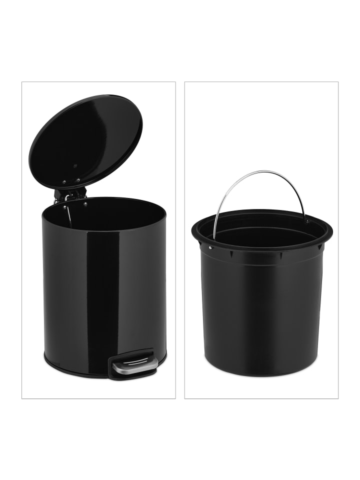 relaxdays Kosmetikeimer in Schwarz - 5 Liter günstig kaufen onesize
