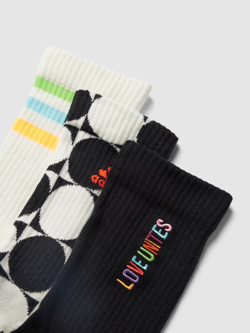 Socken mit Label-Detail im 3er-Pack in weiß