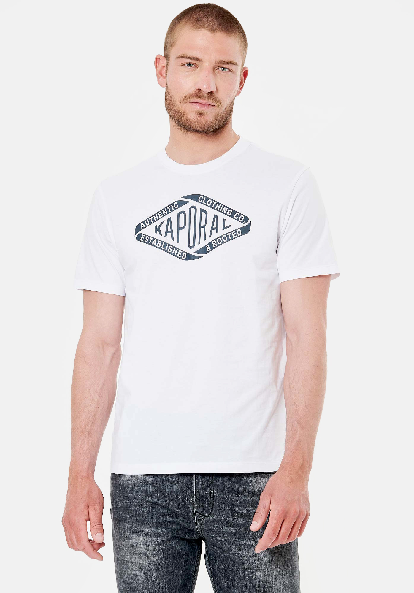 RAZ    T-shirt blanc homme 100% coton