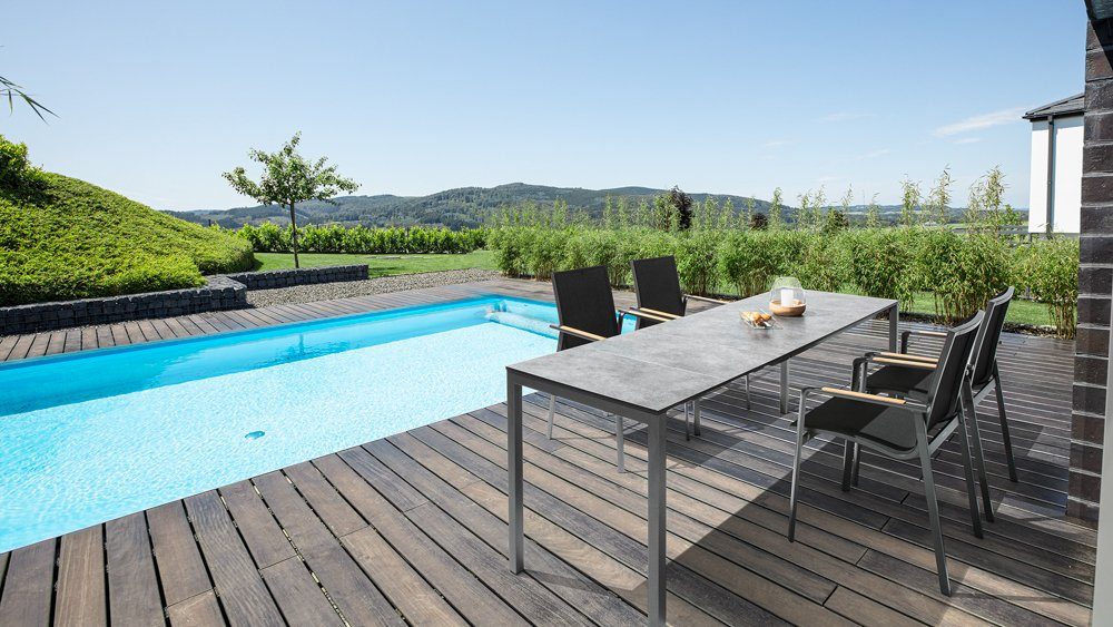 KETTLER Gartenstuhl Kettler Diamond Stapelsessel Aluminium/Outdoorgewebe (2)