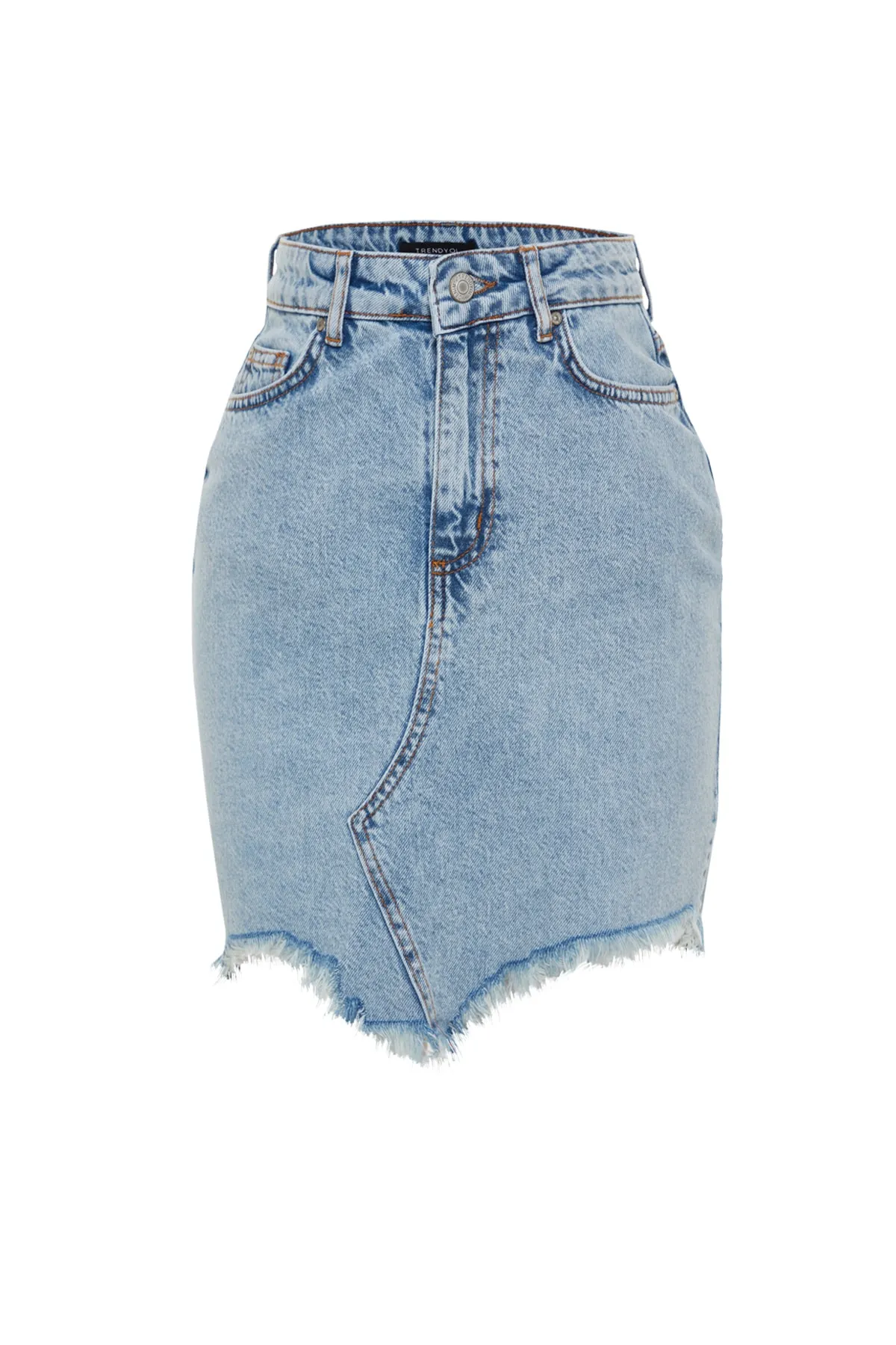 Trendyol Collection  Hellblauer zerrissener Jeansrock TWOSS23ET00287