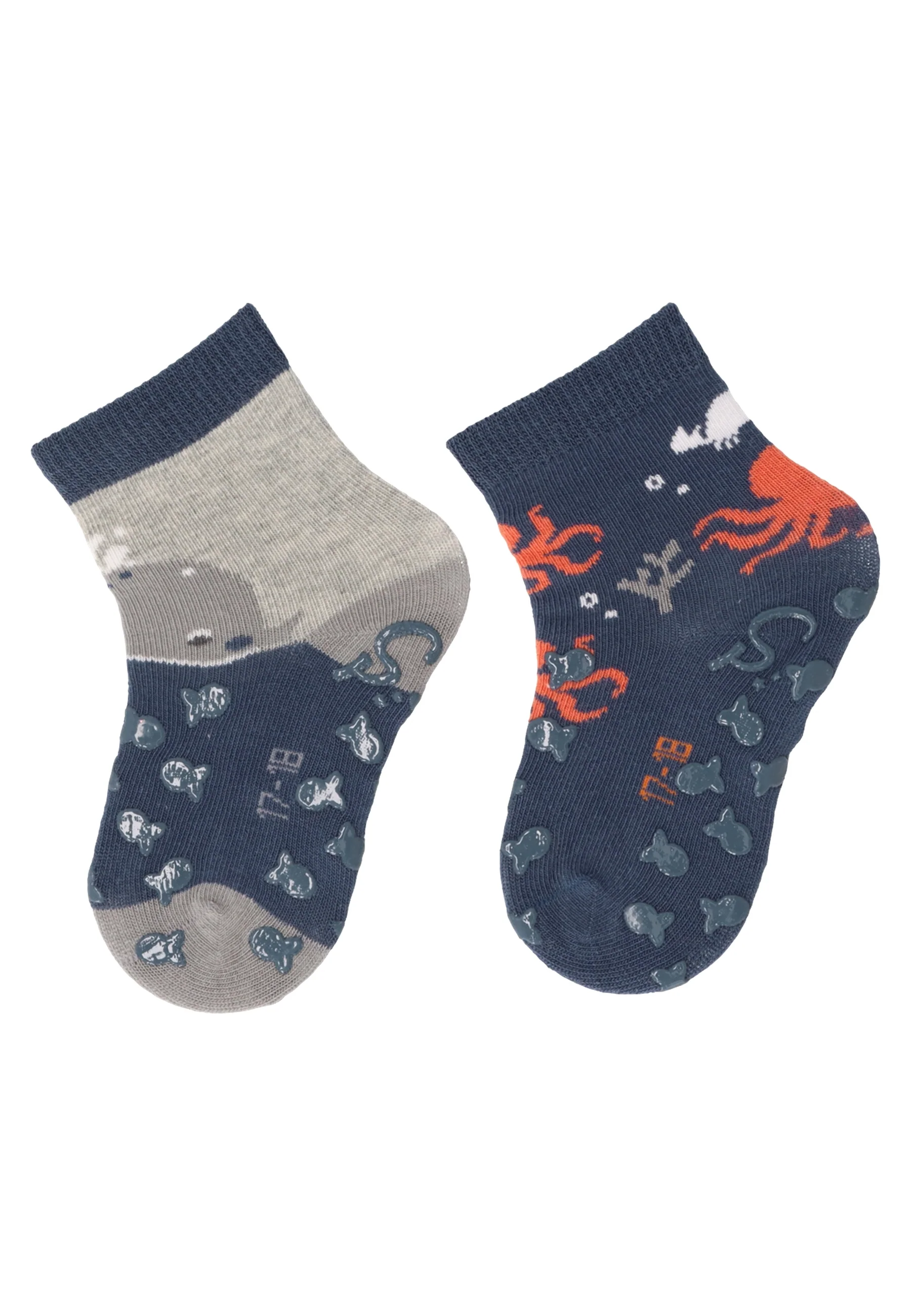 ABS Krabbelsocken im 2er Pack mit Motiv Wal