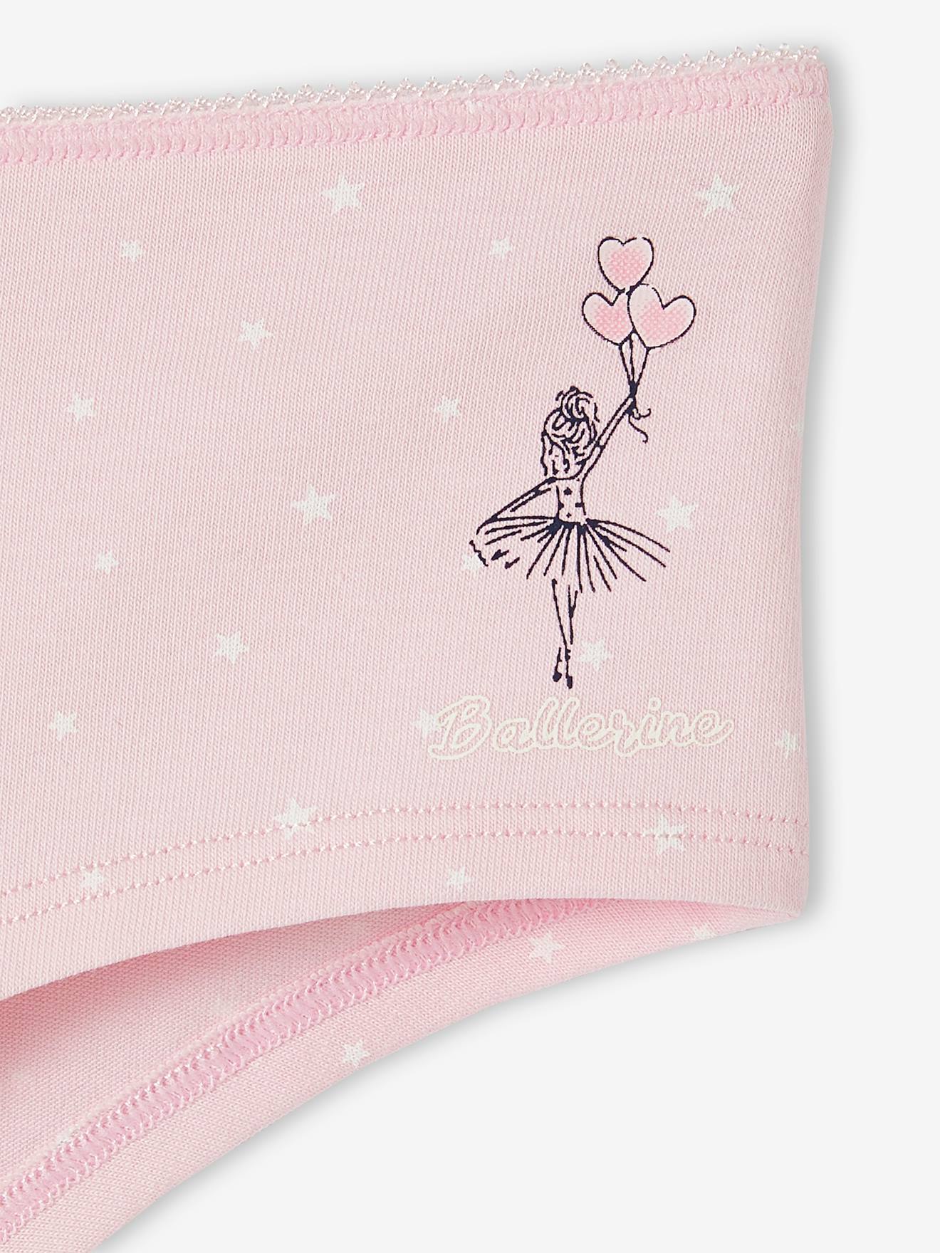 Vertbaudet 4er-Pack Mädchen Shortys mit Bio-Baumwolle - wollweiß