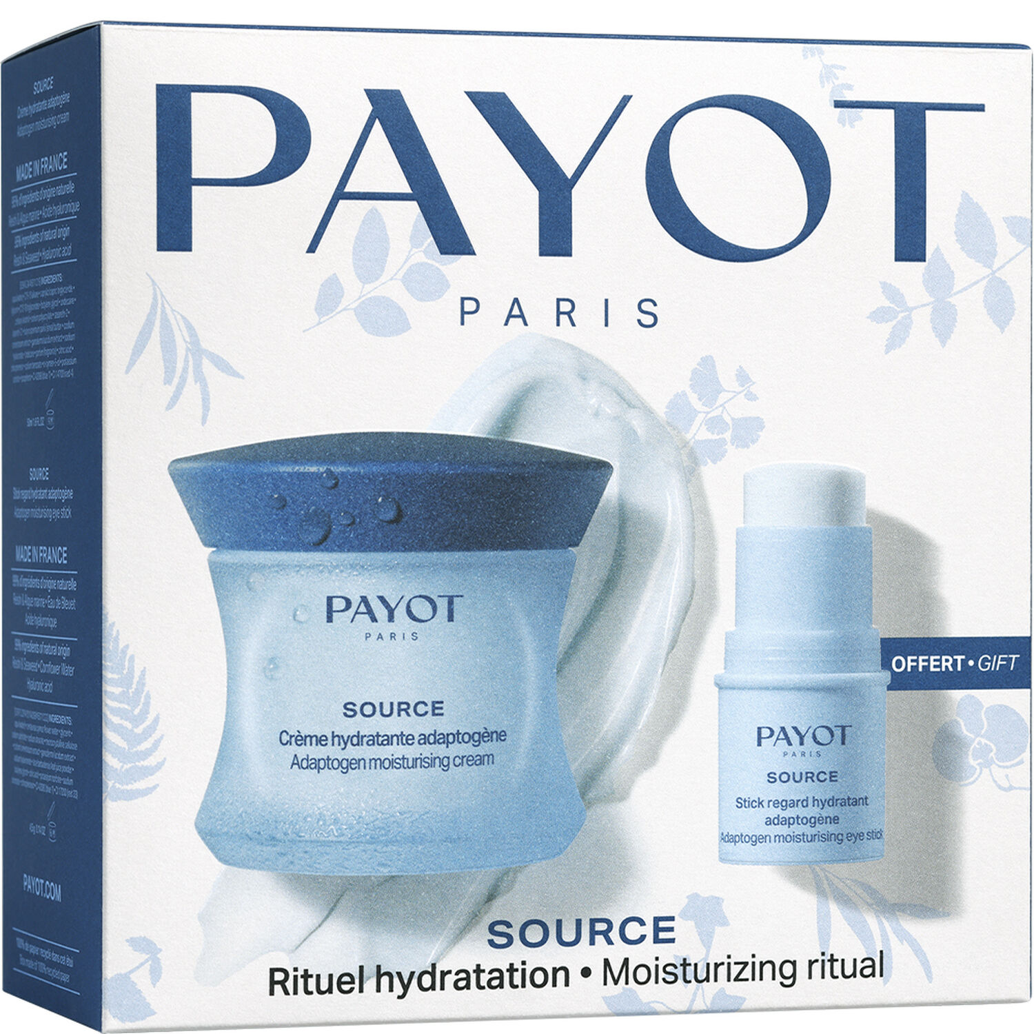 Payot Duo Source Coffret Rituel Hydratation - Crème 50 ml + Stick Regard 4,5g
