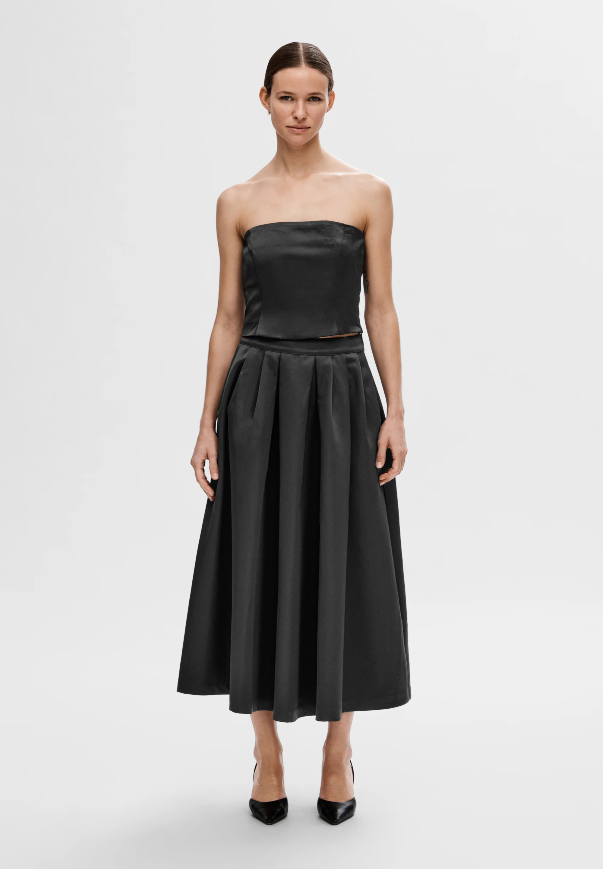 Selected Femme SLFARESIA FALDA CON VOLUMEN EN LOS TOBILLOS - Falda larga