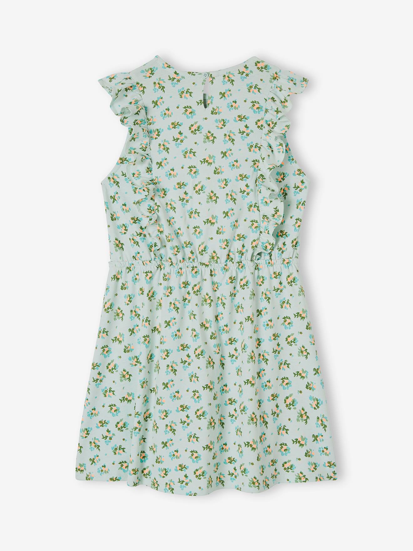 Vertbaudet Mädchen Kleid mit Volants Oeko-Tex - rosa