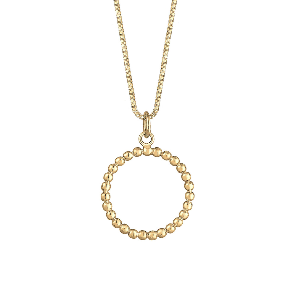 Elli Elli Collier Pendentif Cercle Rond Geo Collier Femme  (925/1000) Argent Bijoux