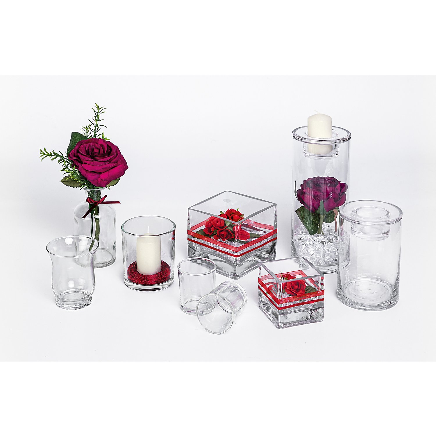 Glasgefäß, 21,5 cm, 9 cm Ø