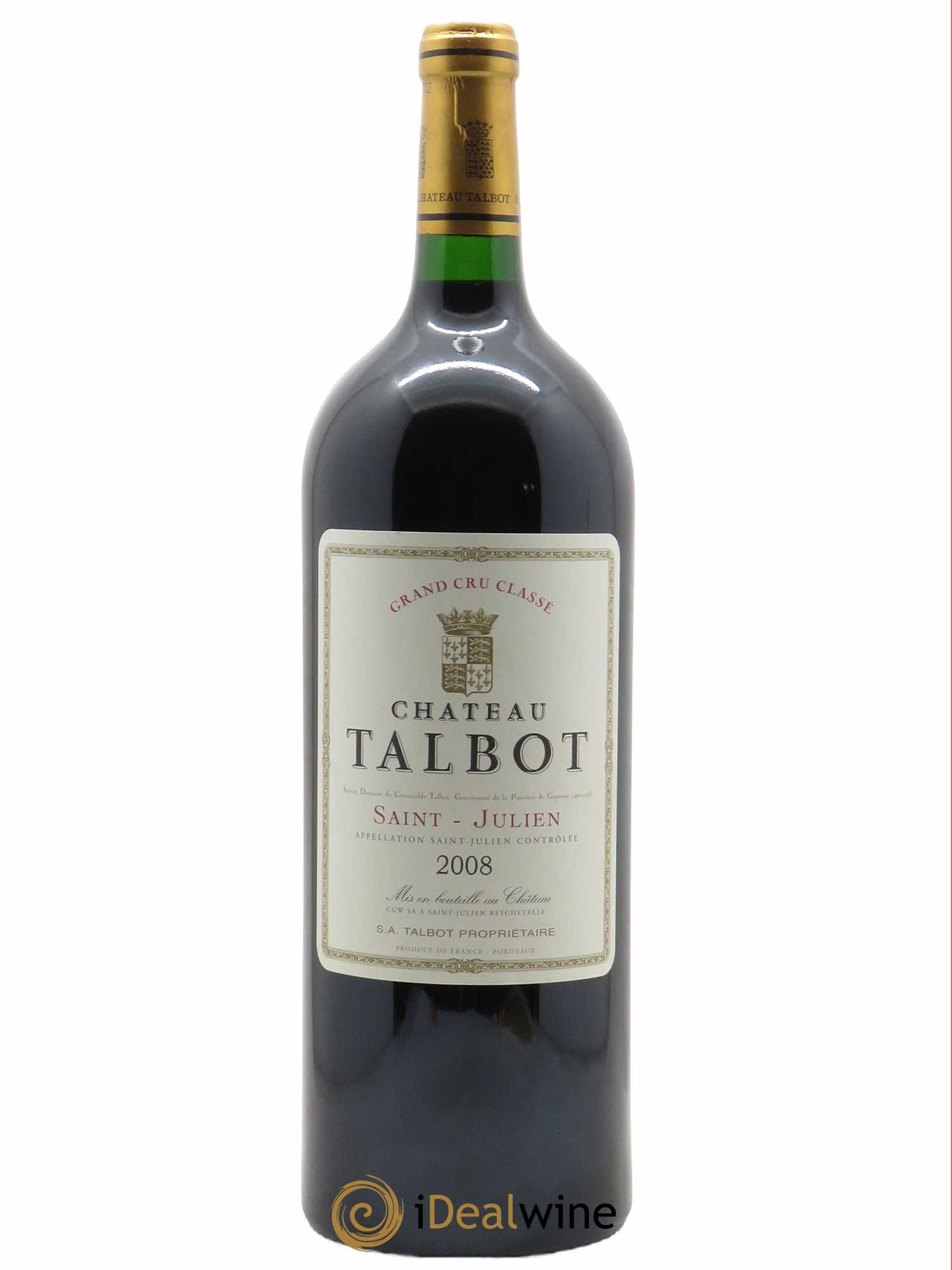 Château Talbot 4ème Grand Cru Classé (CBO à partir de 6 MG) 2008 - Lot de 1 Magnum