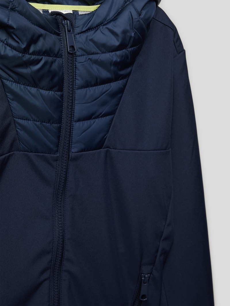 Funktionsjacke mit Stepp-Besatz in marineblau