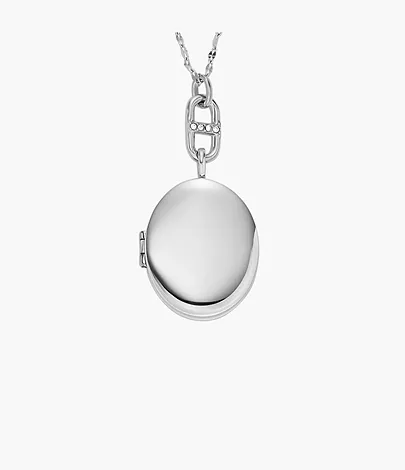 Fossil Kette Heritage Locket Collection Edelstahl