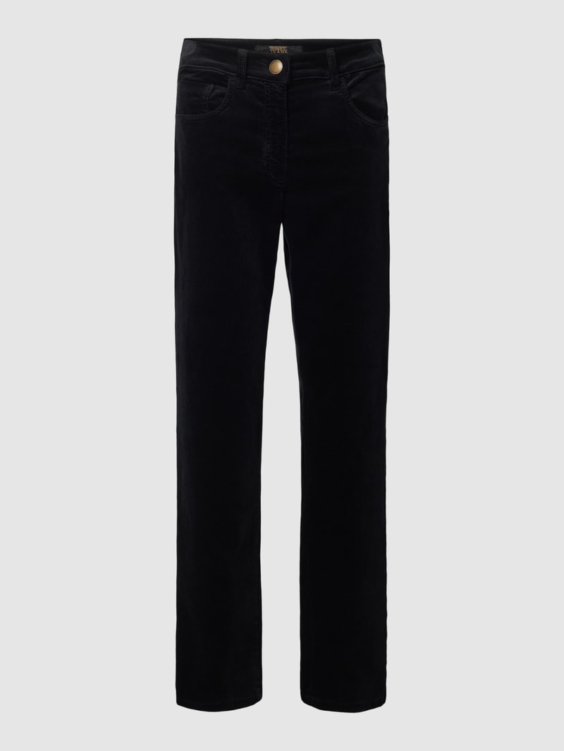 Cordhose im 5-Pocket-Design Modell 'CORA' in schwarz