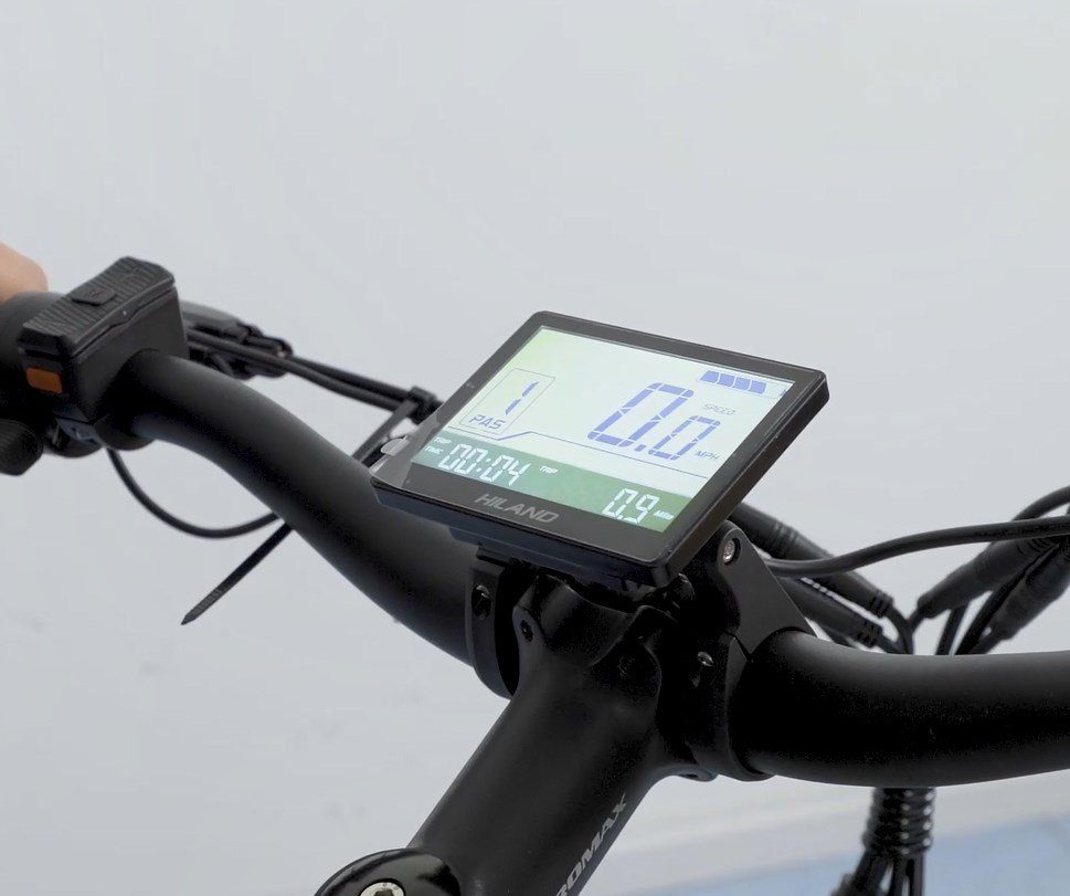 HILAND E-Bike 26 Zoll E-mountainbike,4.0 Fat Tire,Samsung 12.8AH Akku,LCD Display, 7 Gang Shimano Tourney Schaltwerk, Kettenschaltung, Heckmotor, 614,40 Wh Akku, (Set, mit werkzeung, mit beleuchtungsset, mit Schutzblech Set), Elektrofahrrad für Damen