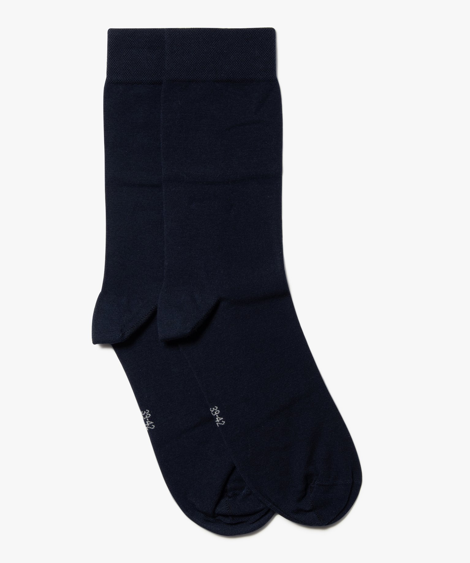 Chaussettes homme fines à tige haute (lot de 2) marine | GEMO