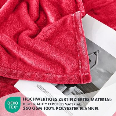 Wohndecke Grace, aus flauschigem Flanell, verschiedene Größen und Farben, Karat