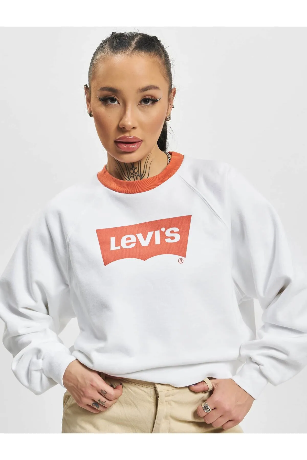 Levi&'s  Damen Levis Stay Loose Tapered Crop Sweater X