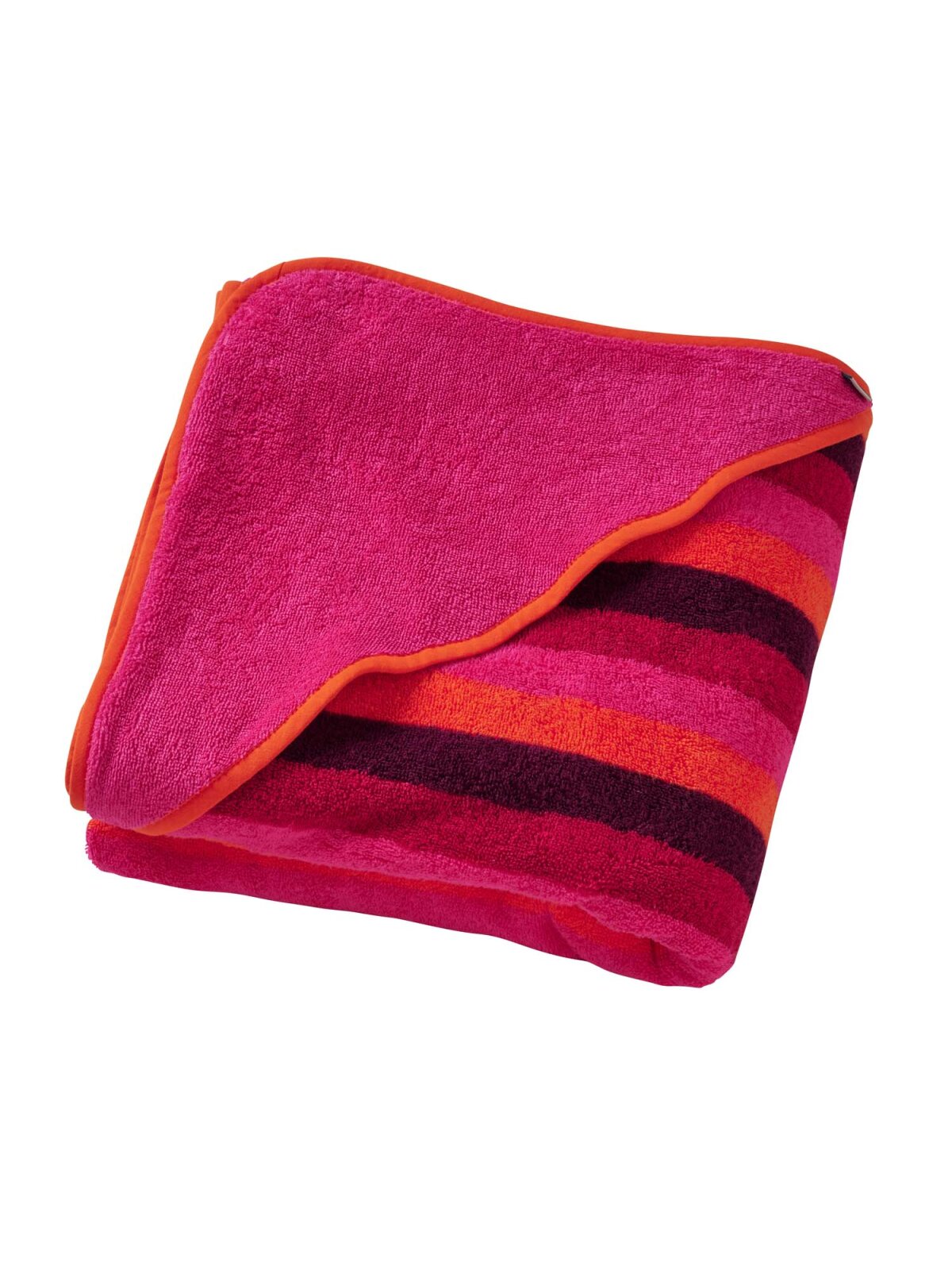Jako-O Kapuzentuch 140 x 140cm, fuchsia gestreift