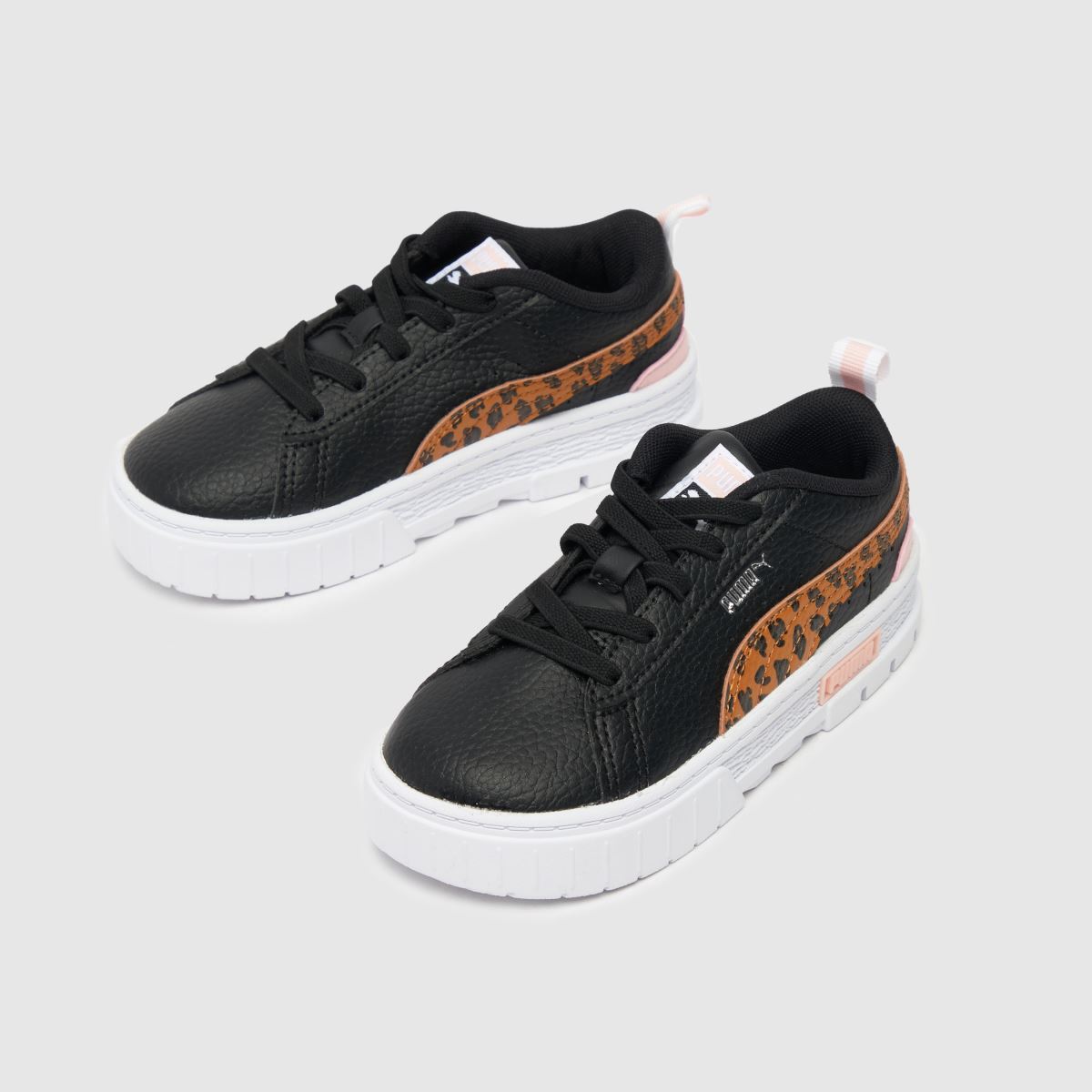 PUMA svarta Mayze Wild Cu flickor småbarnsskor