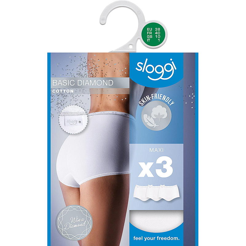 Sloggi Sloggi 3-pk Basic Maxi str 52, hvit