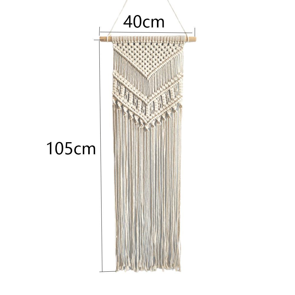 Wandteppich Tapisserie Wandbehang Makramee Woven Gewebte für Haus Home 40x105cm, FELIXLEO