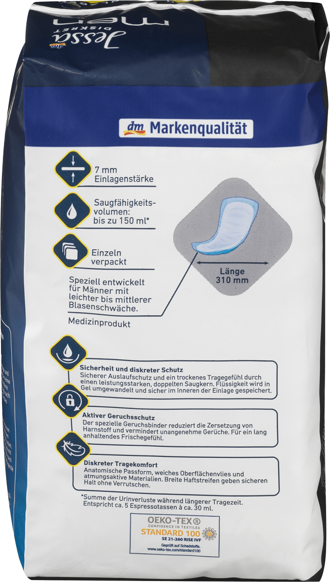 Einlagen Inkontinenz Men Level 2 Mittel, 10 St