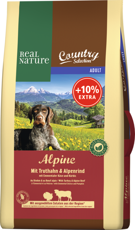 REAL NATURE Hundetrockenfutter REAL NATURE Country Selection Alpine Truthahn & Alpenrind 13,2 kg