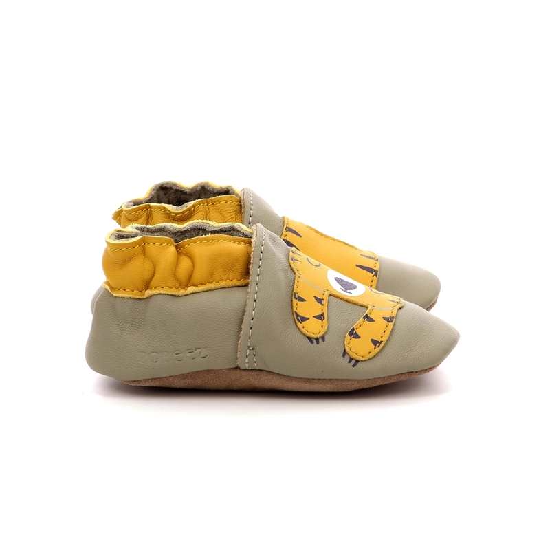 Chaussons cuir tannage vegetal Tiger Nap