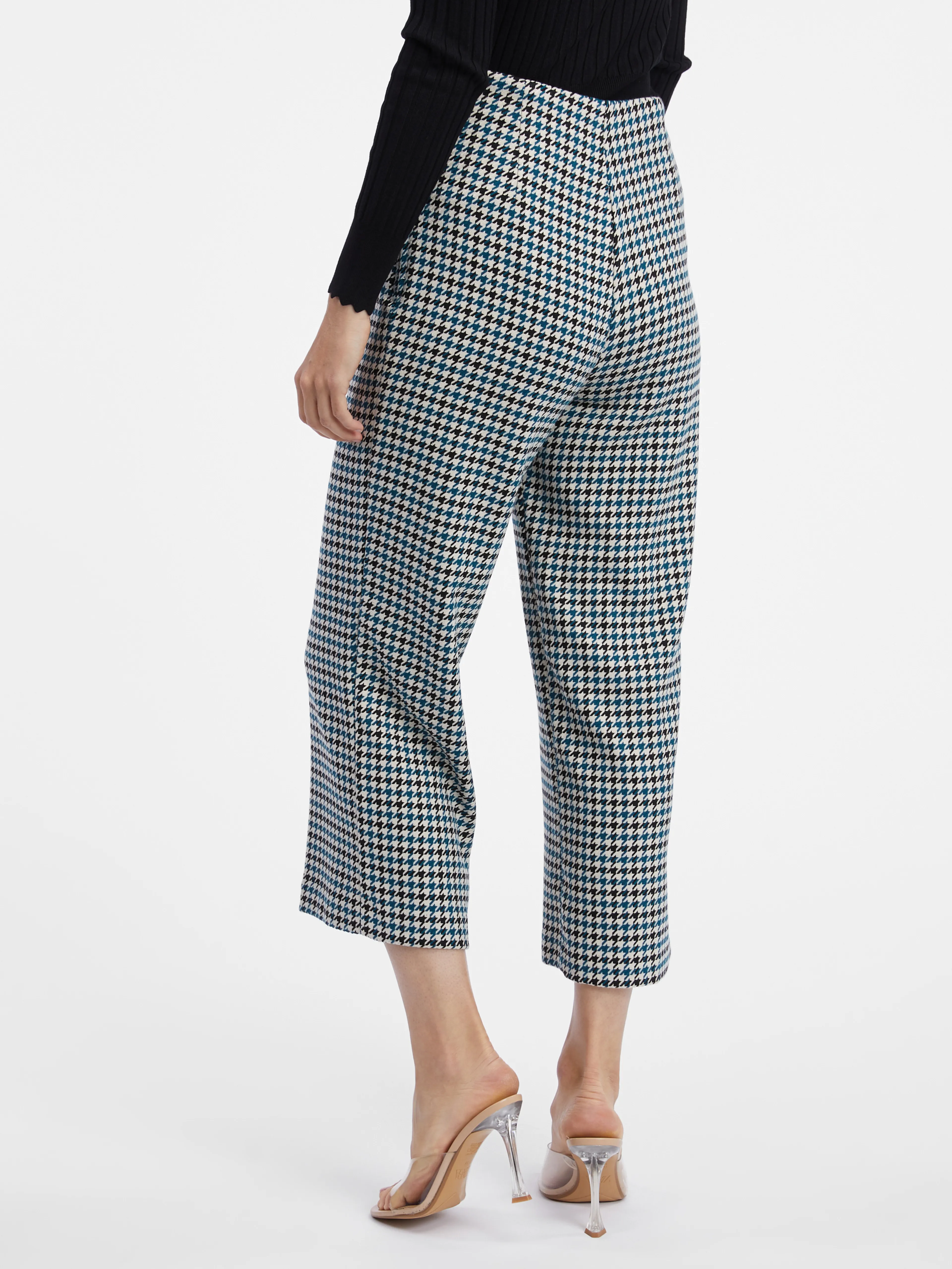 Schwarz und blau gemusterte Damen Cullotes ORSAY