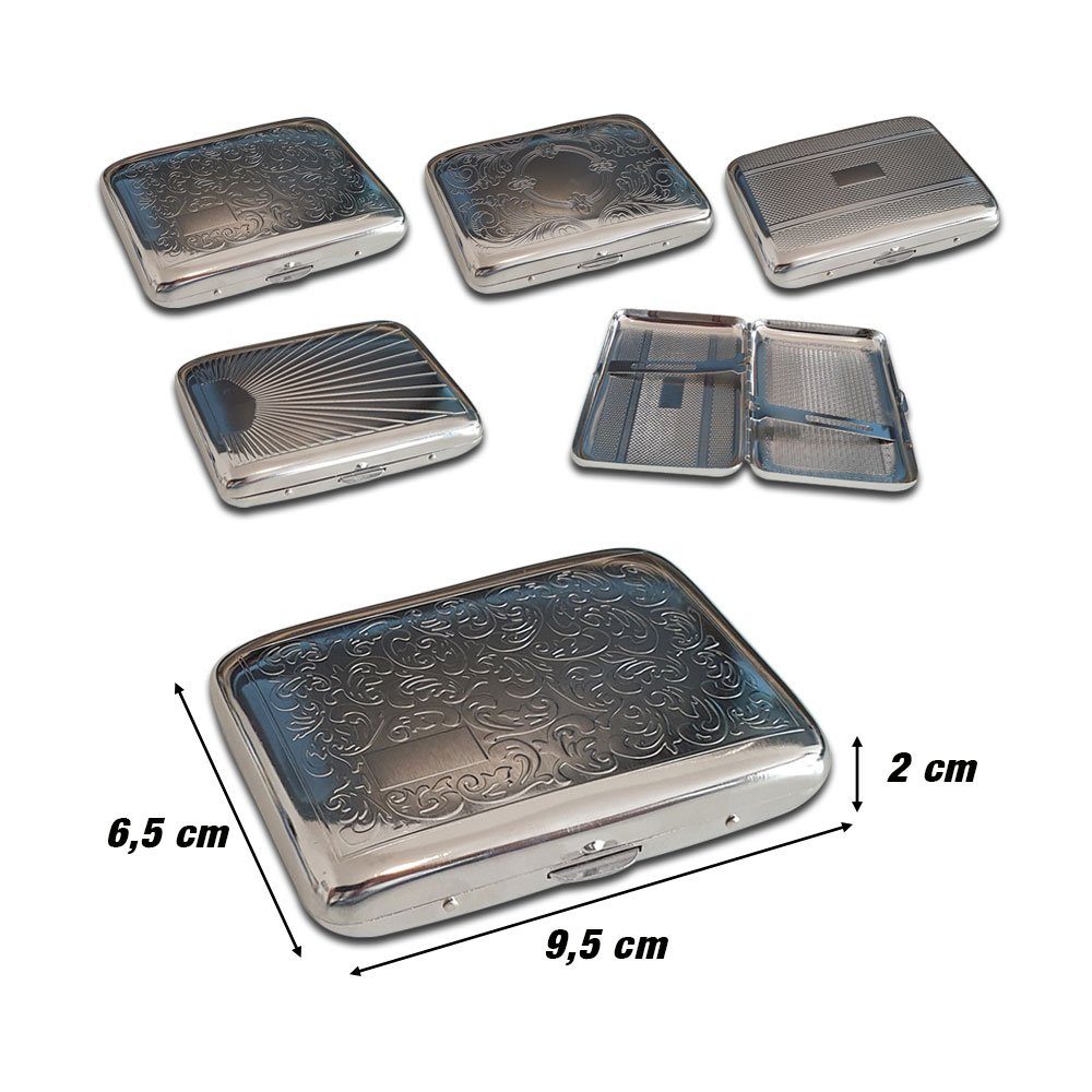 Coumo Sammleretui Zigarettenetui, Venetian Design, Antik Dekor, Fabe: Silber, Metall