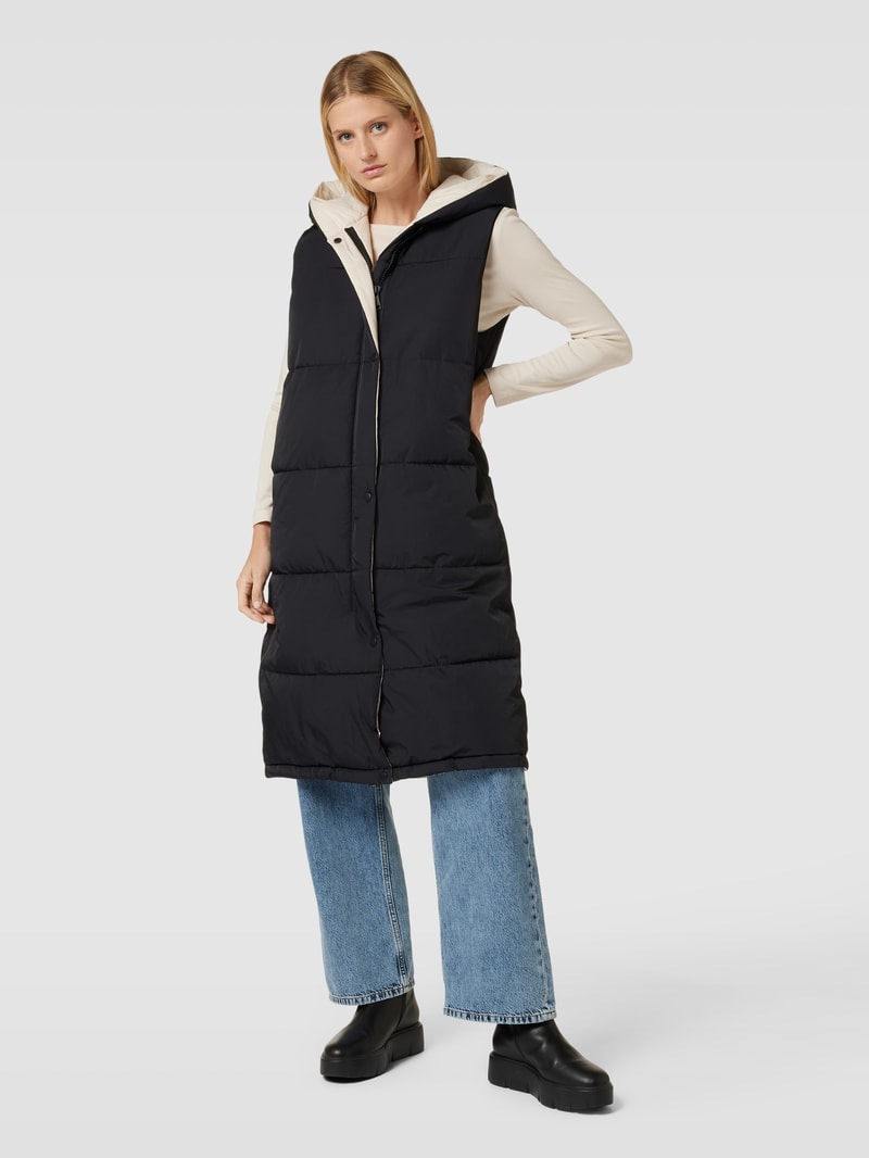 Steppweste in Two-Tone-Machart Modell 'JARIA' in schwarz