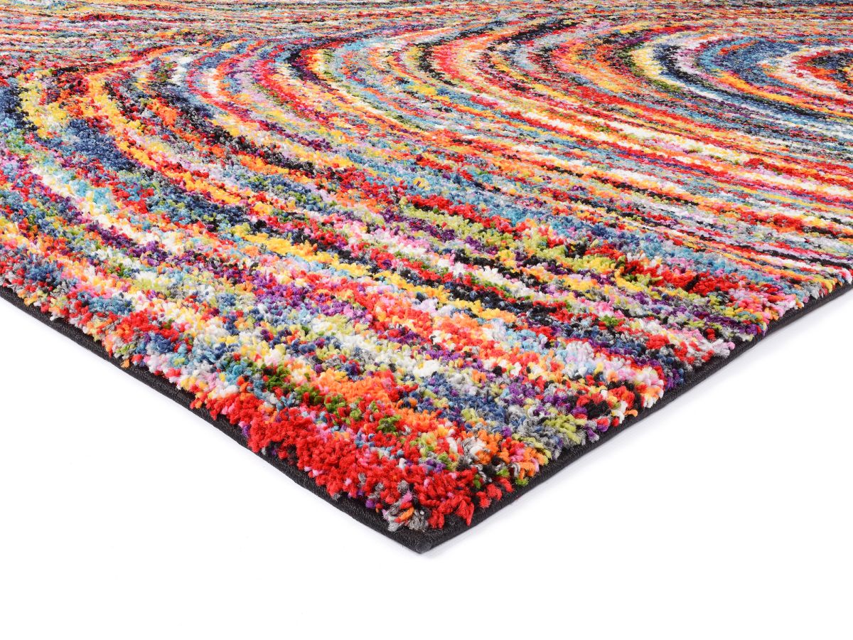 Hochflorteppich Multi Samana Mehrfarbig 65 x 130 cm