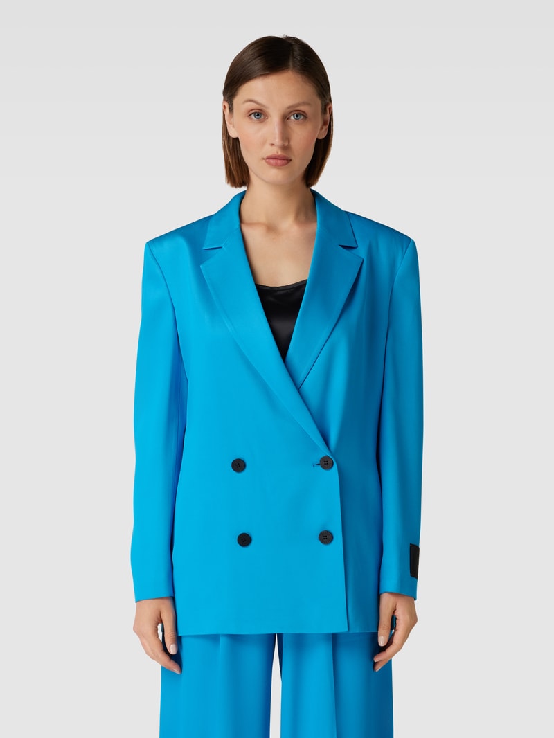 Blazer mit Reverskragen Modell 'Aboma' in ozean blau