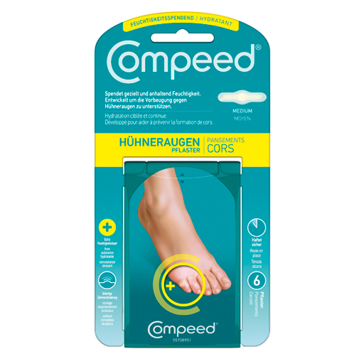 COMPEED Hühneraugen Pflaster feuchtigkeitsspendend  6 St  Pflaster