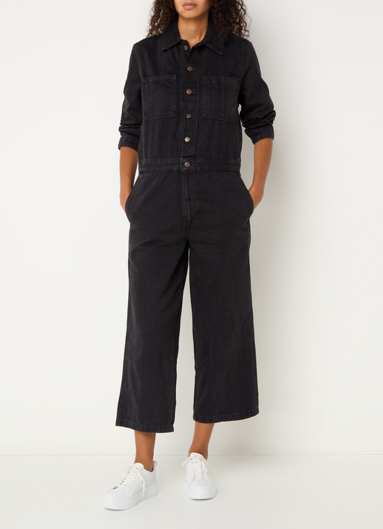 Levi's Wide leg cropped denim jumpsuit