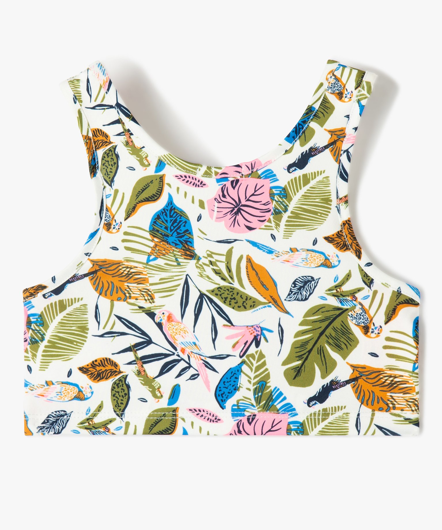 Débardeur de sport fille forme brassière ecru | GEMO