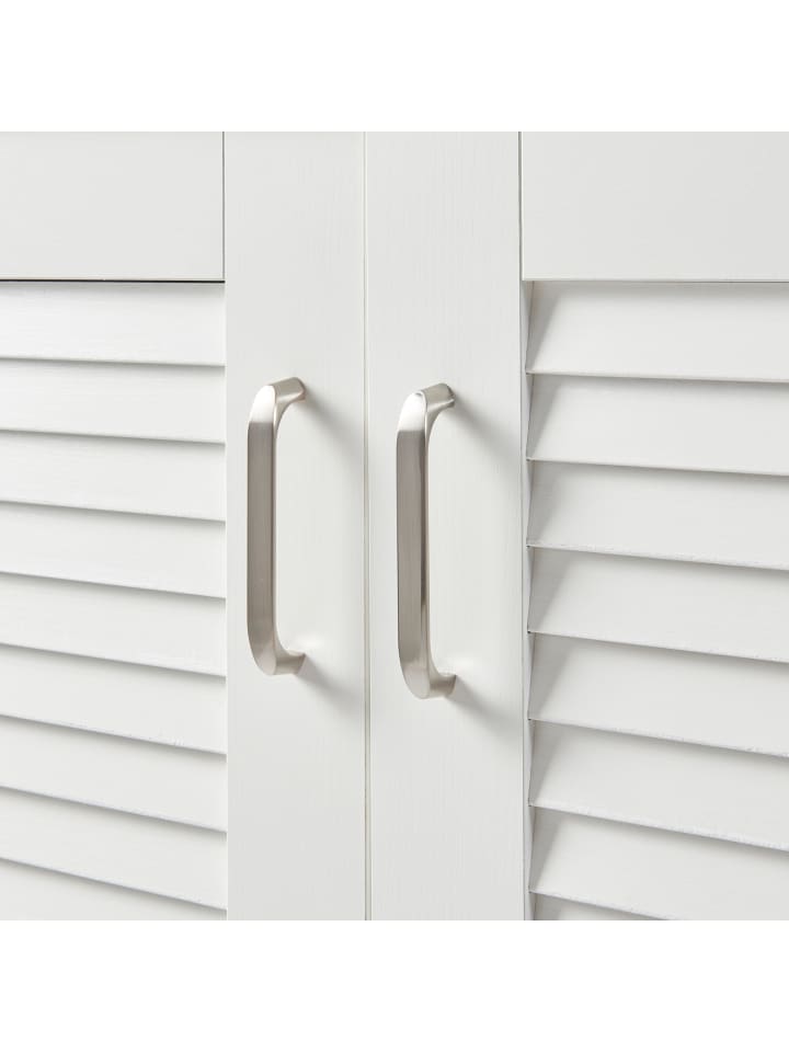 en.casa Schuhschrank Løten in Weiß (H)97cm (B)120cm günstig kaufen onesize