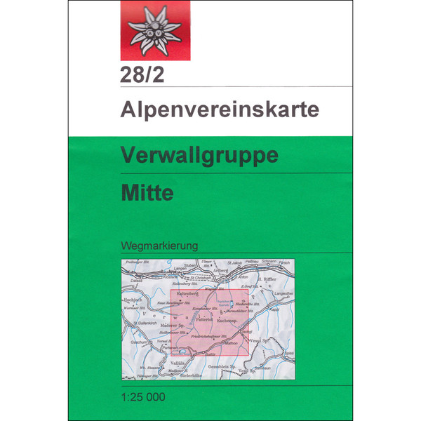 DAV 28/2 VERWALLGRUPPE MITTE - Wanderkarte
