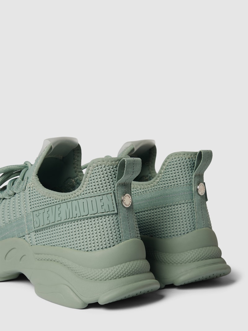 Sneaker mit Label-Details Modell 'MAC' in hellgrün